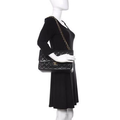 Chanel Caviar Quilted Jumbo Double Flap Black 2 of 13