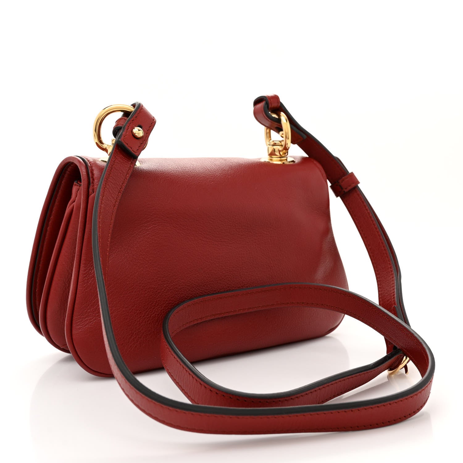 Gucci Roxy Calfskin Web Mini Blondie Shoulder Bag Blondie Red