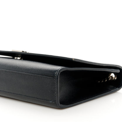 Saint Laurent Grain De Poudre Medium Classic Monogram Kate Satchel Black 11 of 11