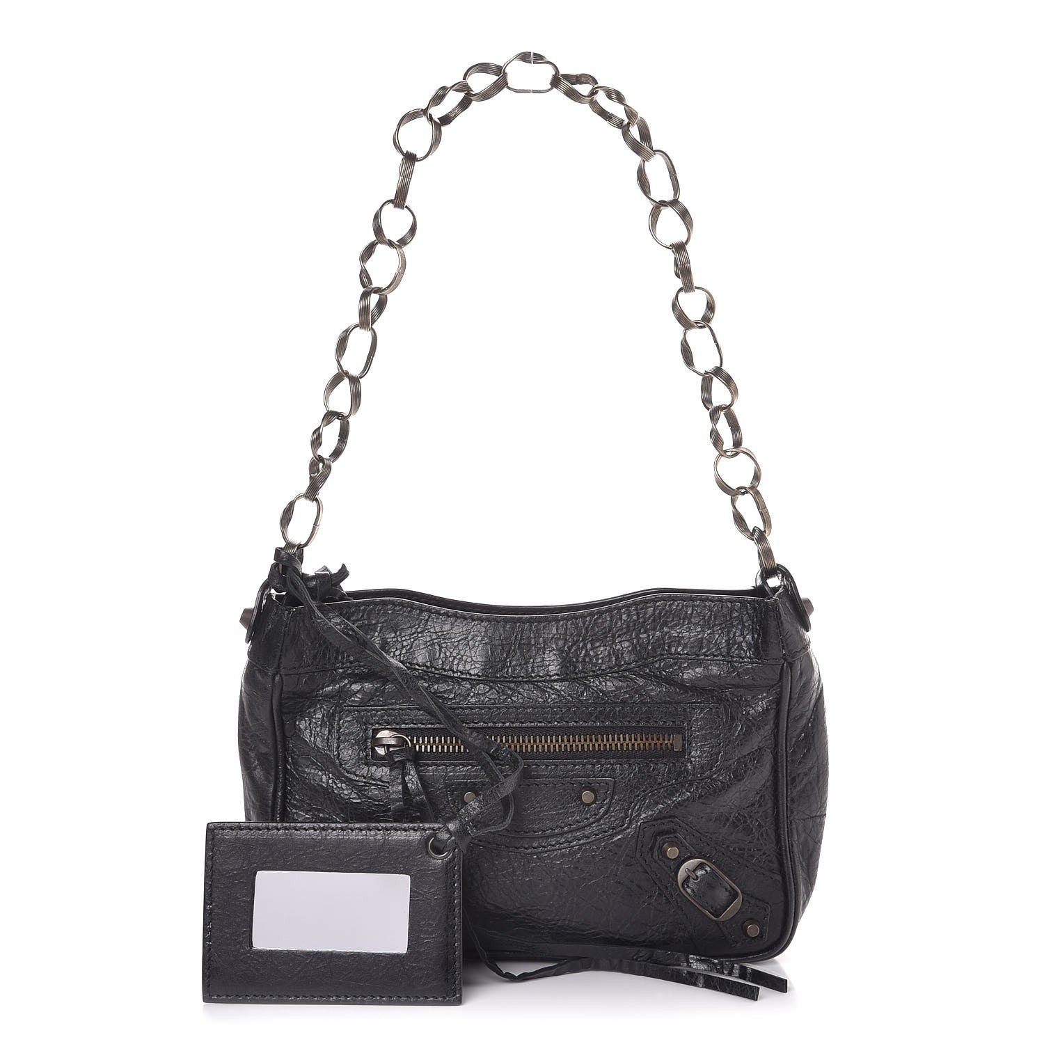 Balenciaga Agneau Classic Hardware Shoulder Shape Black 1 of 8