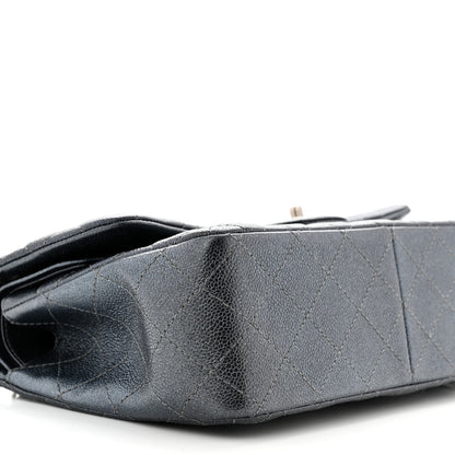 Chanel Pearly Caviar Quilted Jumbo Double Flap Grey 9 of 10