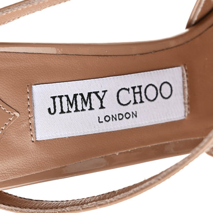 Jimmy Choo Patent Anise 95 Sandals 37.5 Ballet Pink 8 of 8