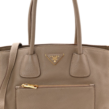 Prada Vitello Daino Pocket Shopping Tote Cammeo 8 of 16