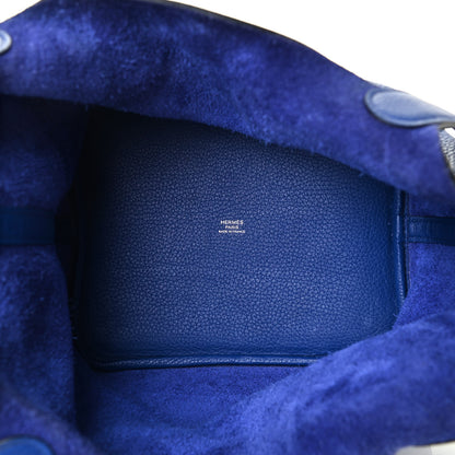 Hermes Taurillon Clemence Picotin Lock 22 MM Bleu Electrique 5 of 9