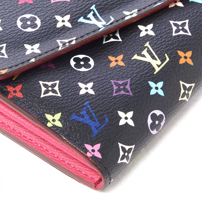 Louis Vuitton Monogram Multicolor Sarah Wallet NM Black Grenade 5 of 9