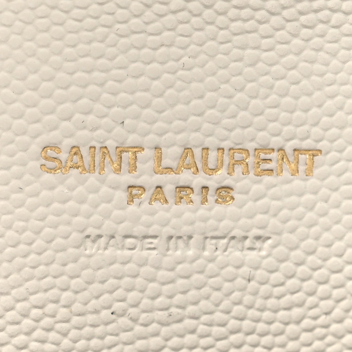 Saint Laurent Grain De Poudre Textured Mixed Matelasse Triquilt Monogram Clutch Blanc Vintage 6 of 7