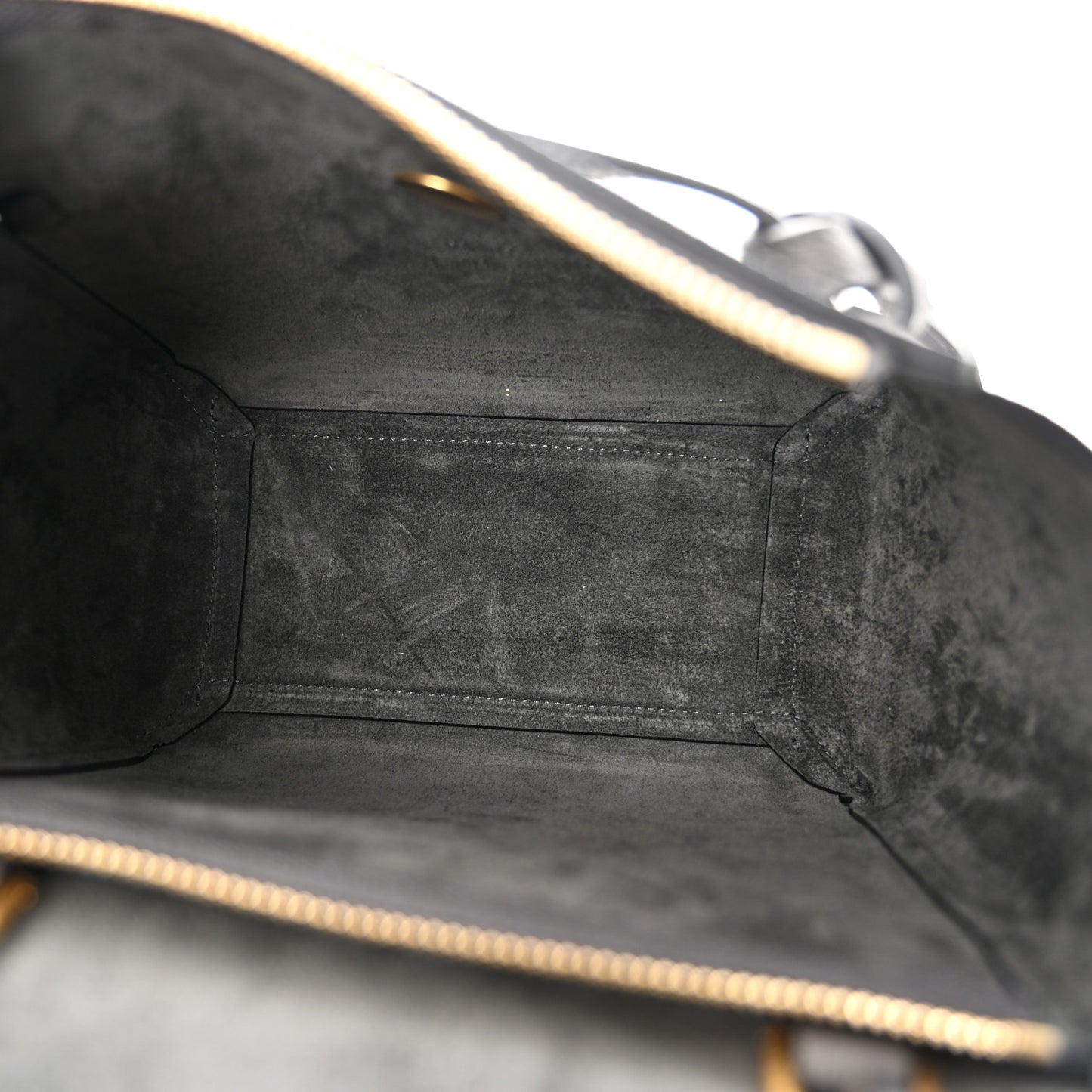 Grained Calfskin Nano Belt Bag Grey