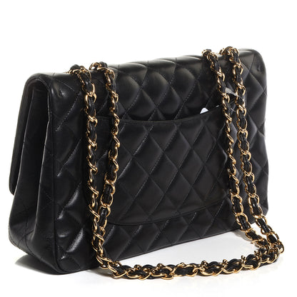 Chanel Lambskin Quilted Jumbo Single Flap Black 3 of 8