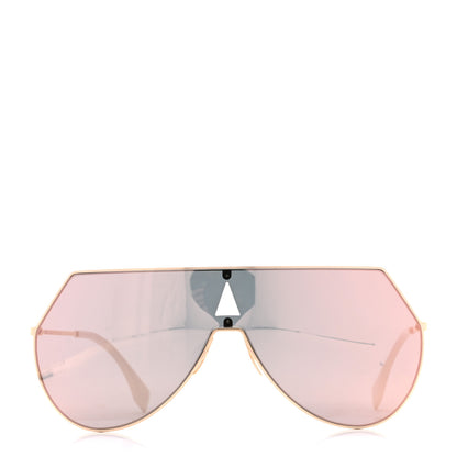 Fendi Metal Mirrored Eyeline Sunglasses FF 0193/S Matte Gold 2 of 7