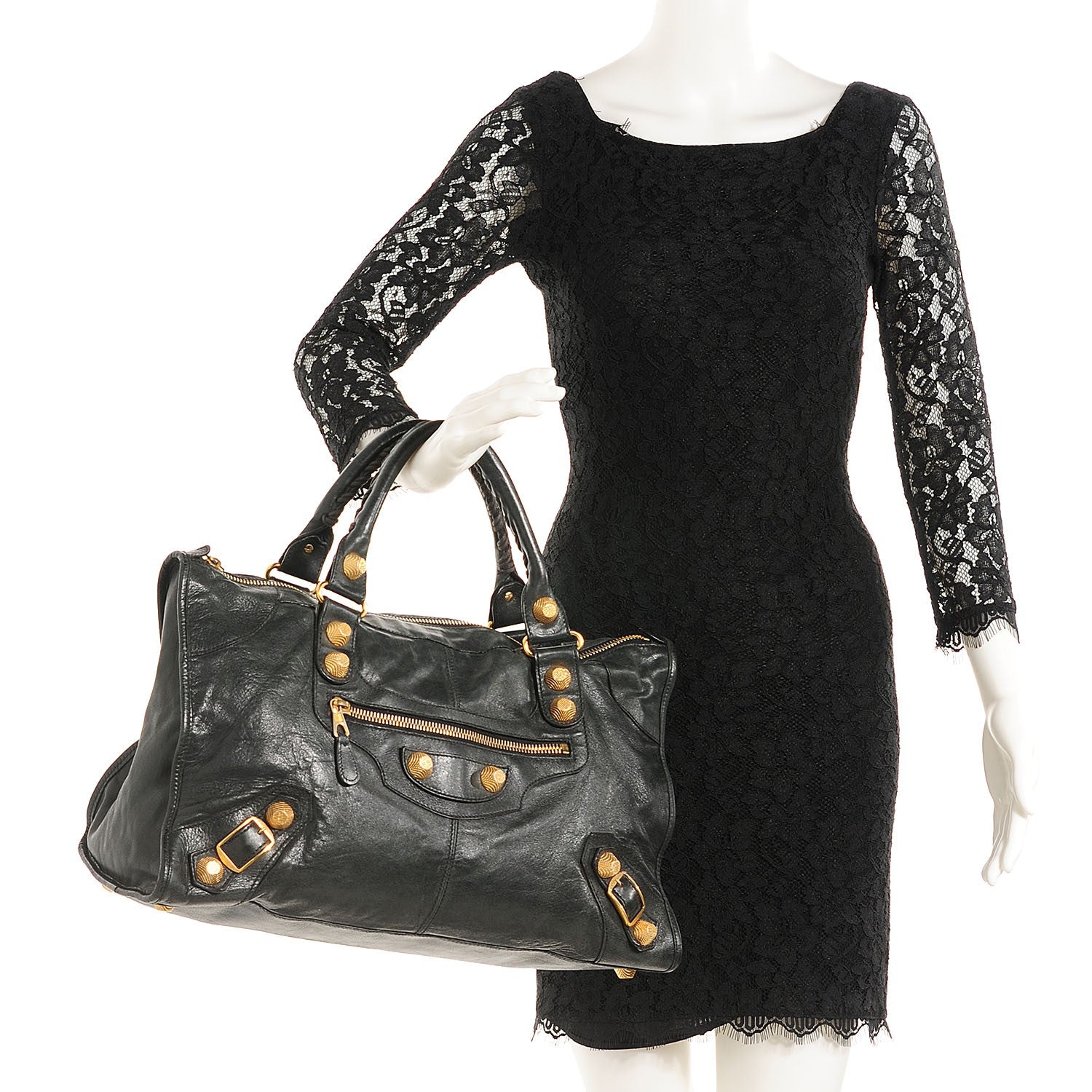 Balenciaga Chevre Giant 21 Gold Hardware Work Dark Night 2 of 14
