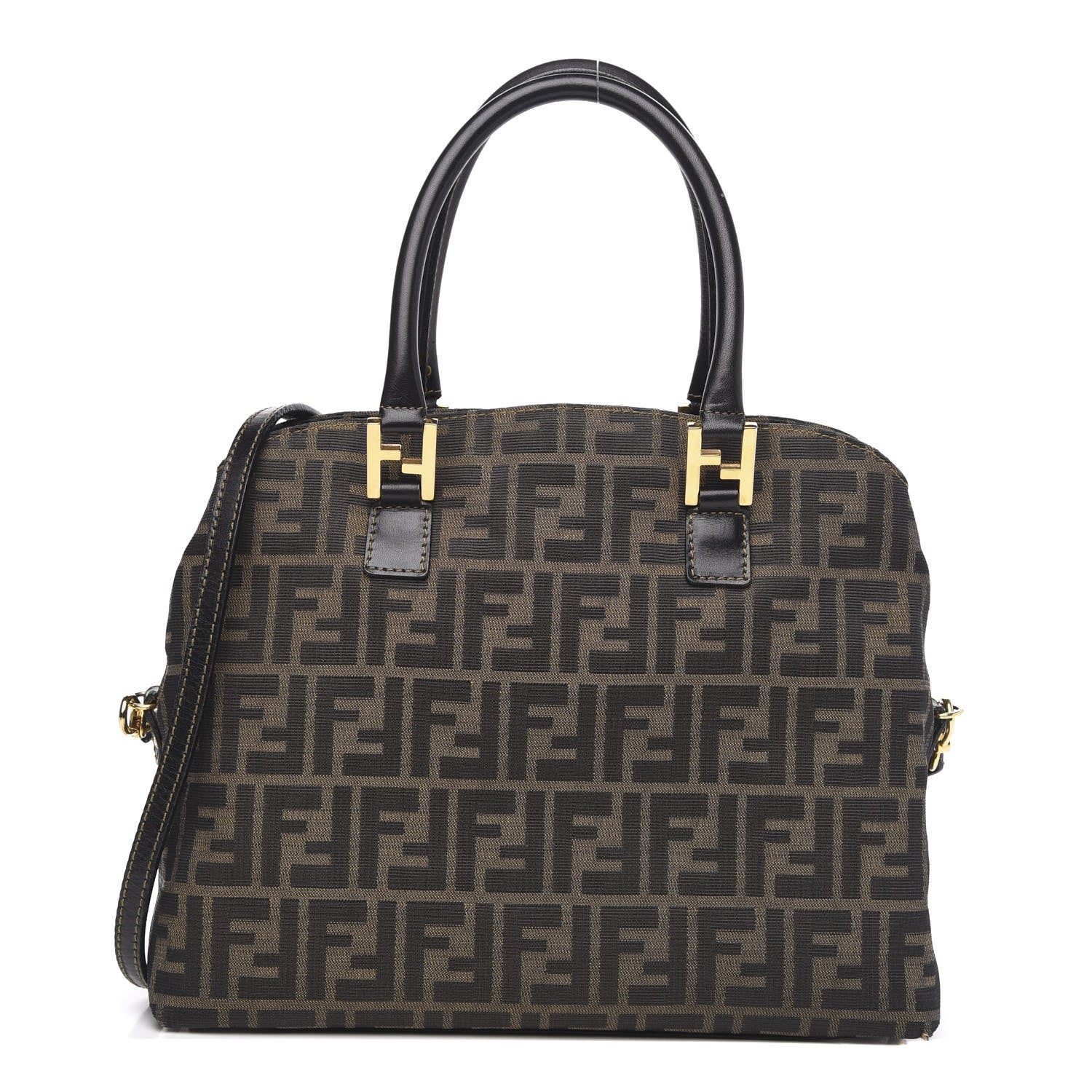 Fendi Zucca Top Handle Tote Tobacco 1 of 11