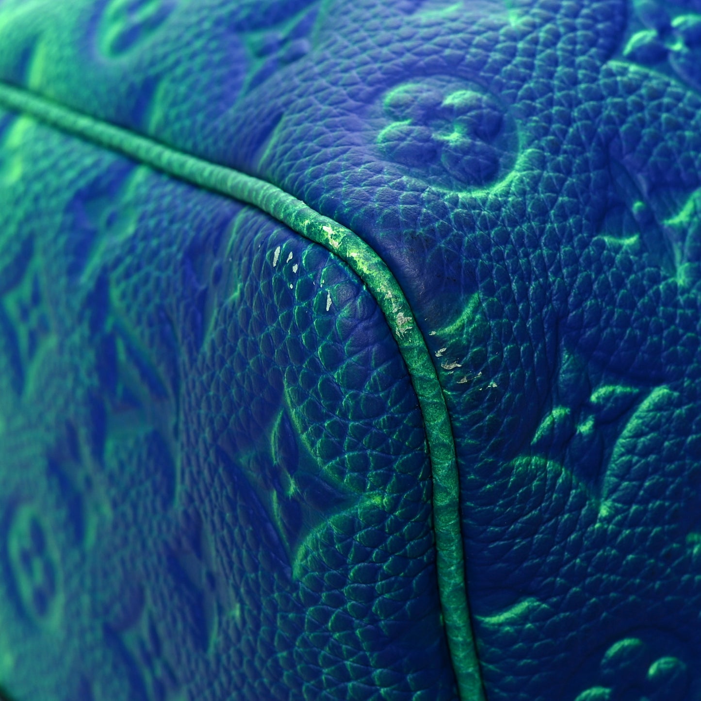 Taurillon Illusion Keepall Bandouliere 50 Bleu Vert
