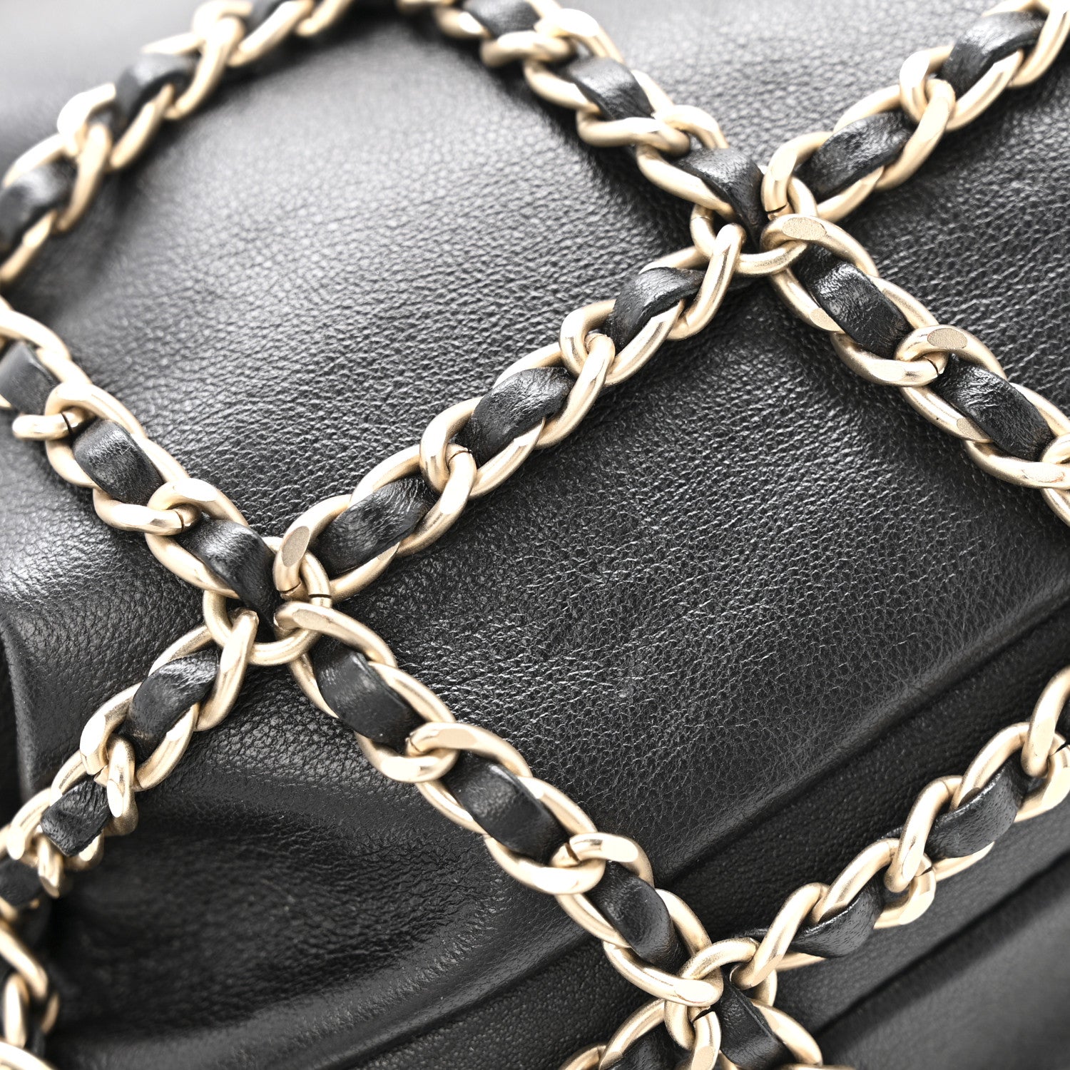 Chanel Lambskin Large Shopping Chain Tote Black 11 of 11