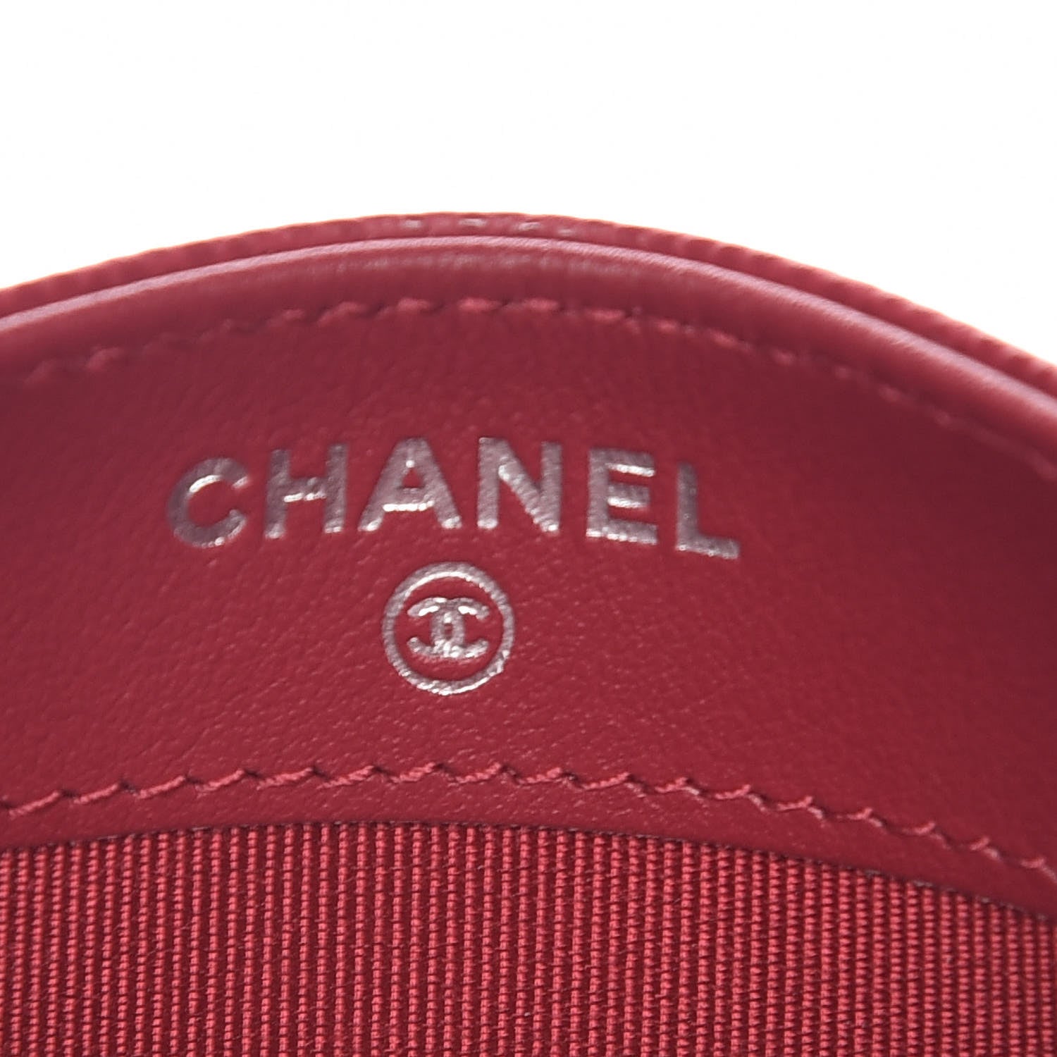 Chanel Caviar Quilted Card Holder Dark Pink 6 of 9