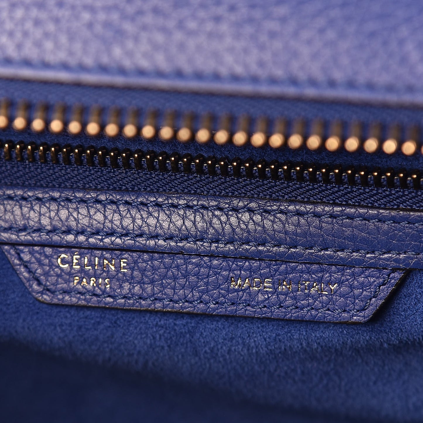 Drummed Calfskin Mini Luggage Indigo