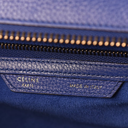 Celine Drummed Calfskin Mini Luggage Indigo 6 of 10