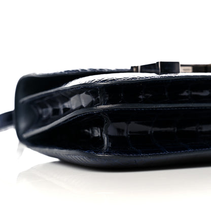 Hermes Shiny Alligator Lizard Constance 18 Bleu Marine Ombre 9 of 13