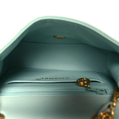 Chanel Lambskin Quilted Mini Square Flap Light Blue 5 of 13