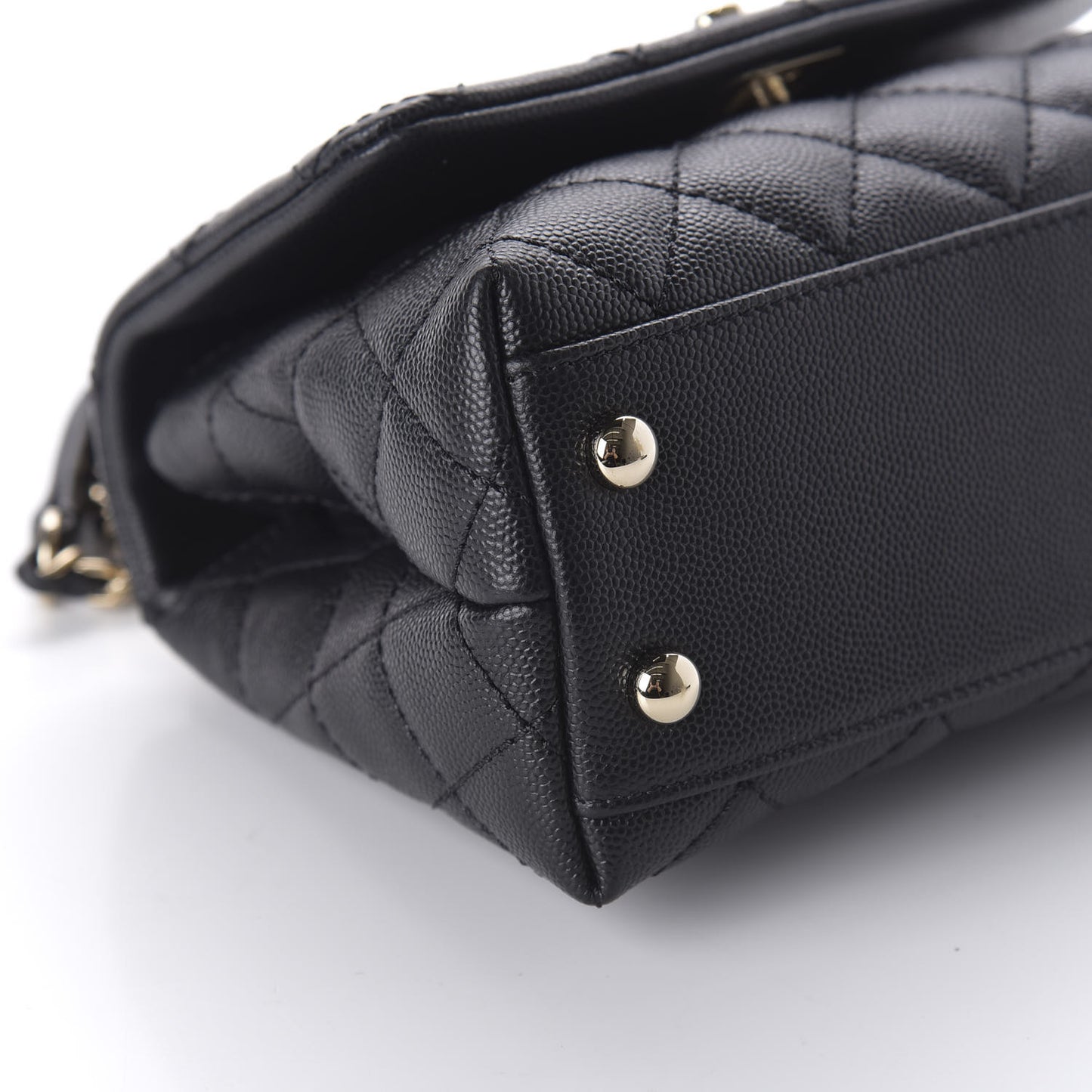 Caviar Quilted Extra Mini Coco Handle Flap Black