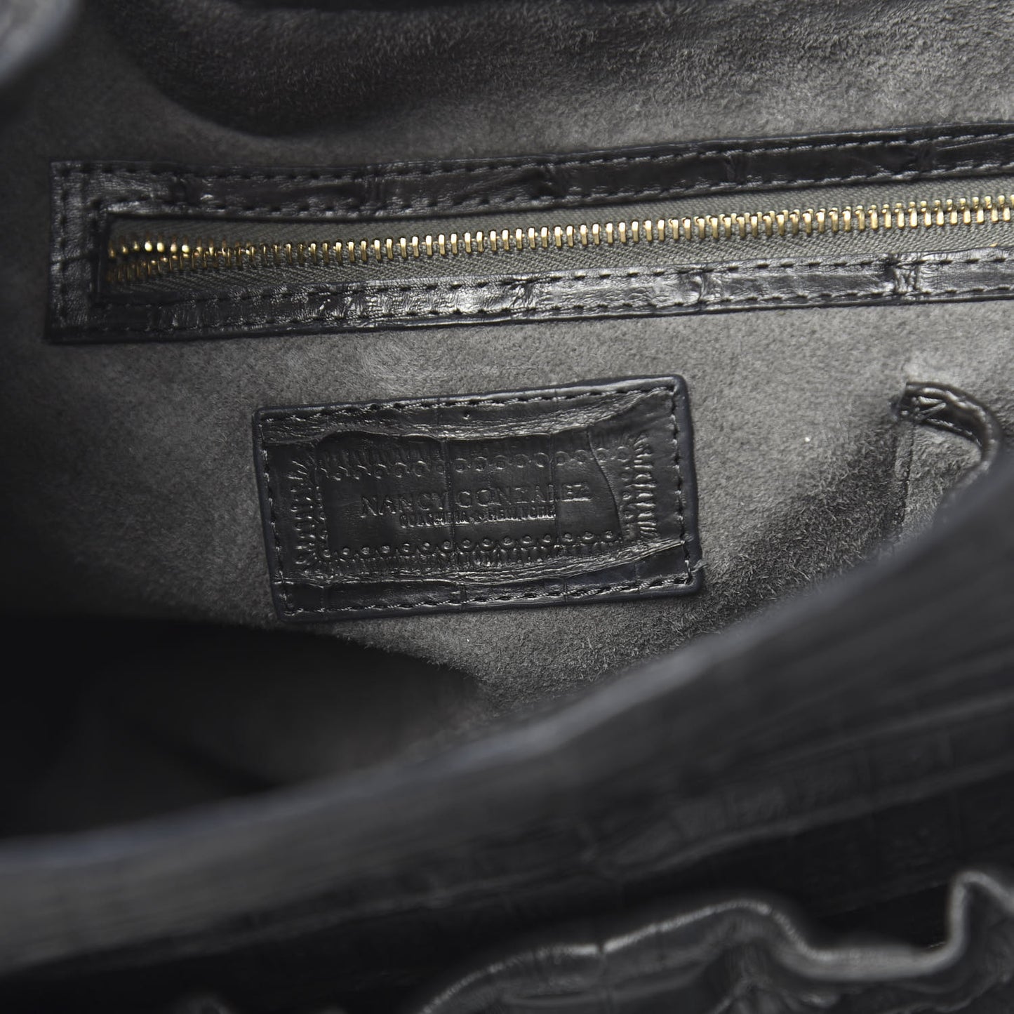 Crocodile Hobo Grey