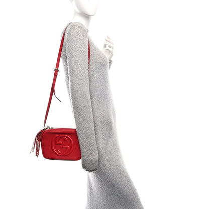 Gucci Pebbled Calfskin Small Soho Disco Bag Vibrant Red 2 of 12