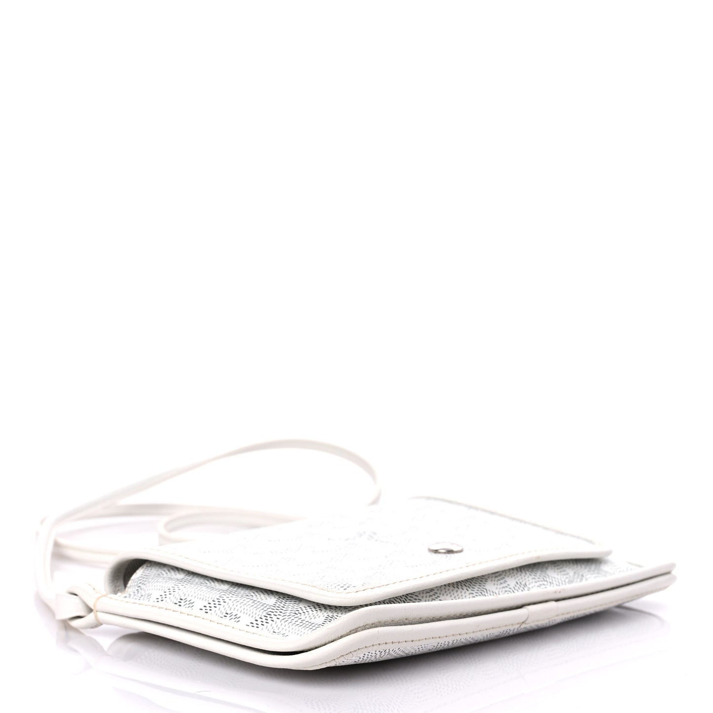 Goyardine Plumet Wallet Clutch White