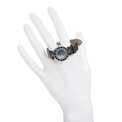 Bulgari Stainless Steel Calfskin Diamond Blue Mother of Pearl 22mm B.Zero1 Quartz Watch 2 of 6