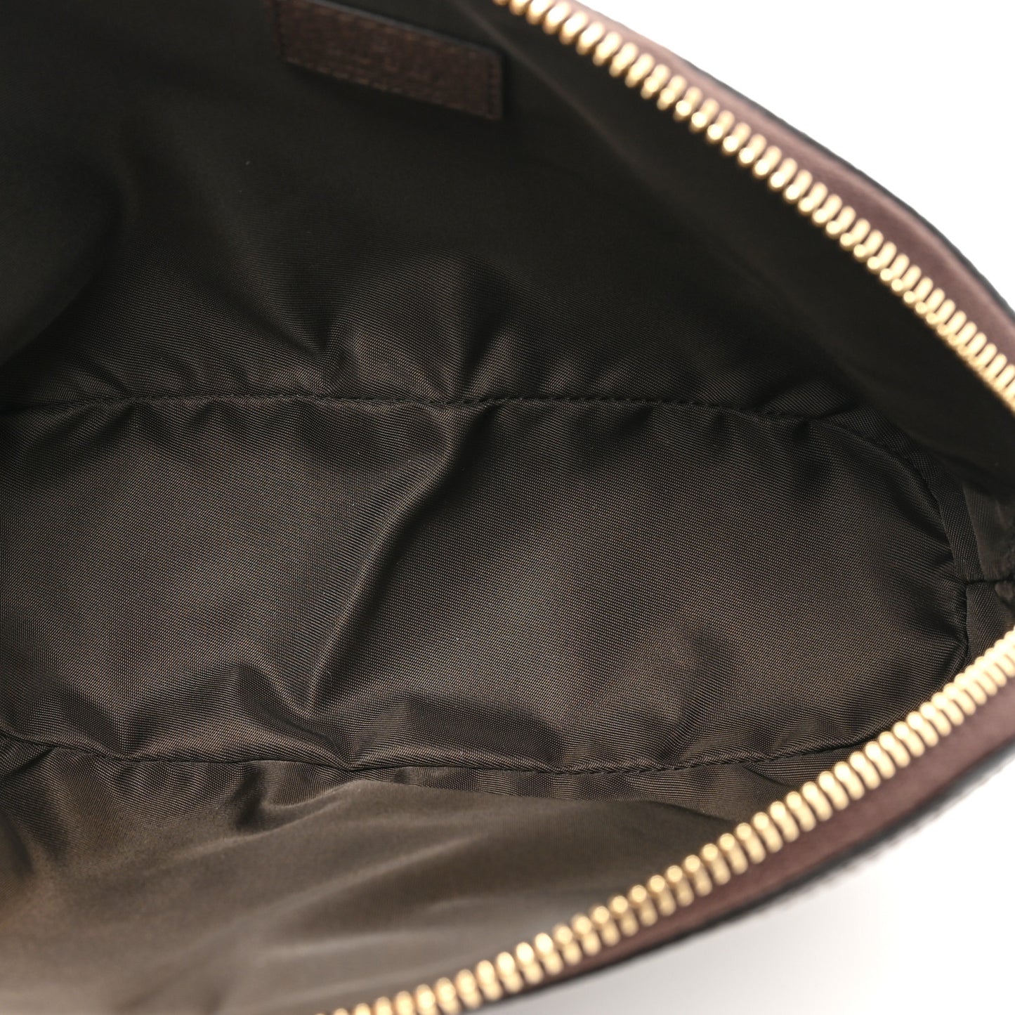 GG Supreme Monogram Textured Calfskin Web Large Ophidia Cosmetic Case Beige Ebony New Acero