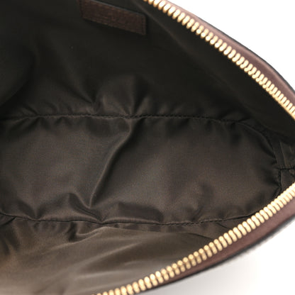 Gucci GG Supreme Monogram Textured Calfskin Web Large Ophidia Cosmetic Case Beige Ebony New Acero 5 of 10