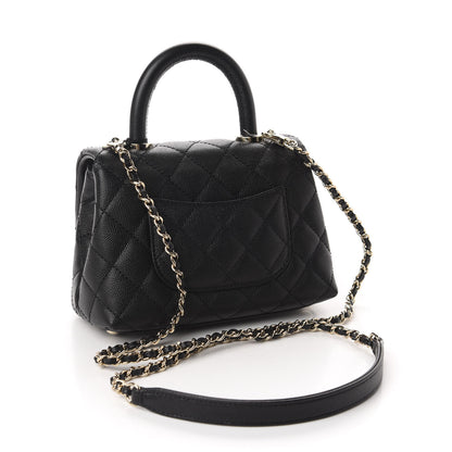 Chanel Caviar Quilted Extra Mini Coco Handle Flap Black 3 of 10