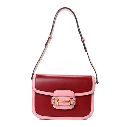 Gucci Azalea Calfskin Horsebit 1955 Shoulder Bag New Cherry Red Wild Rose 1 of 10