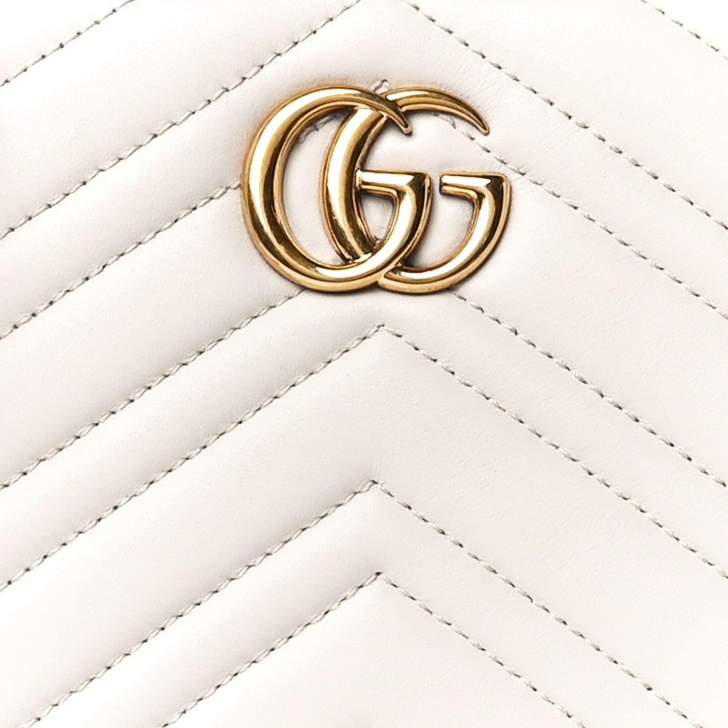 Gucci Calfskin Matelasse Small GG Marmont Tote White 9 of 12