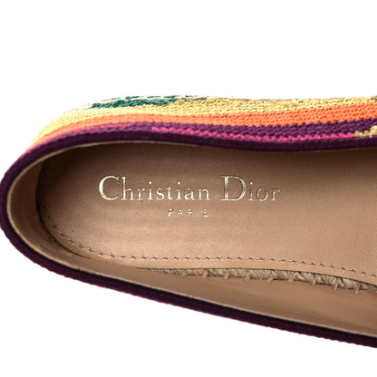 Christian Dior Cotton Embroidered Patchwork Granville Espadrille 39 Multicolor 7 of 9
