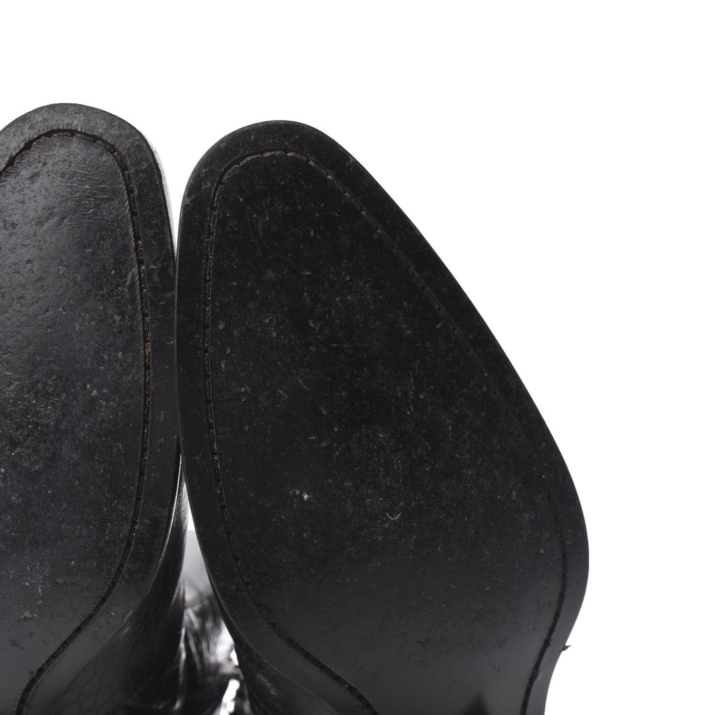 Crocodile Embossed Calfskin Wyatt 40 Zip Boots 43 Black