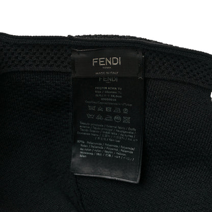 Fendi Mesh Tonal Knit FF Baseball Hat Black 7 of 7