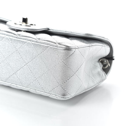Chanel Metallic Lambskin Quilted Mini Rectangular Flap Silver 7 of 10