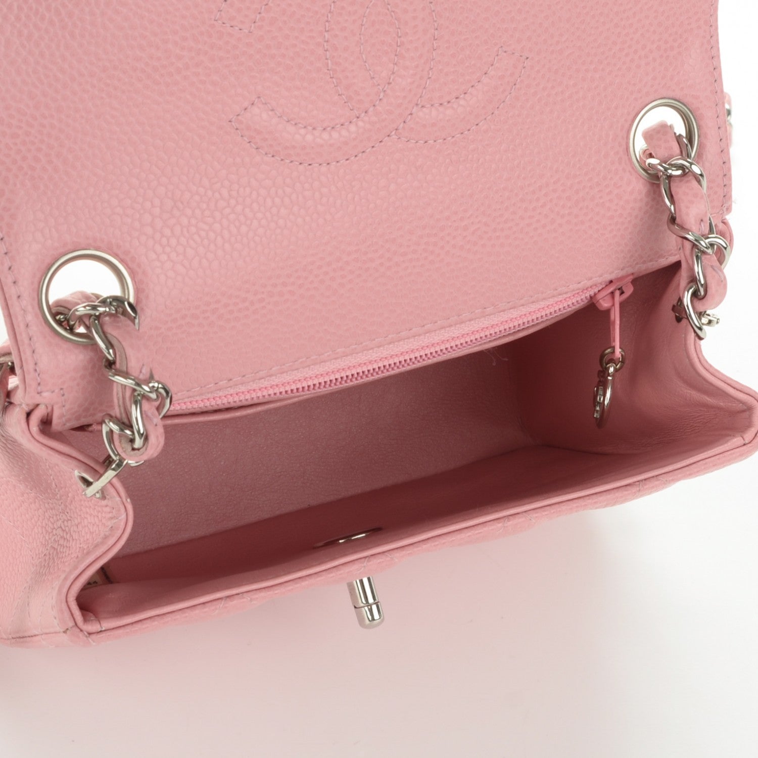 Chanel Caviar Quilted Mini Square Flap Pink 5 of 7