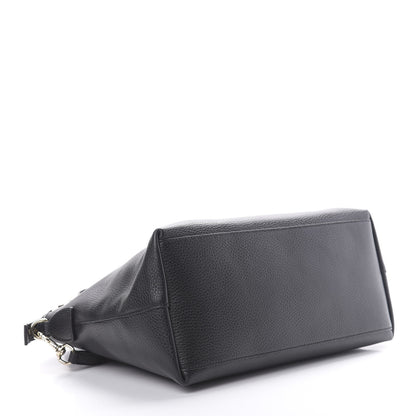 Gucci Dollar Calfskin GG Charm Dome Satchel Black 3 of 11
