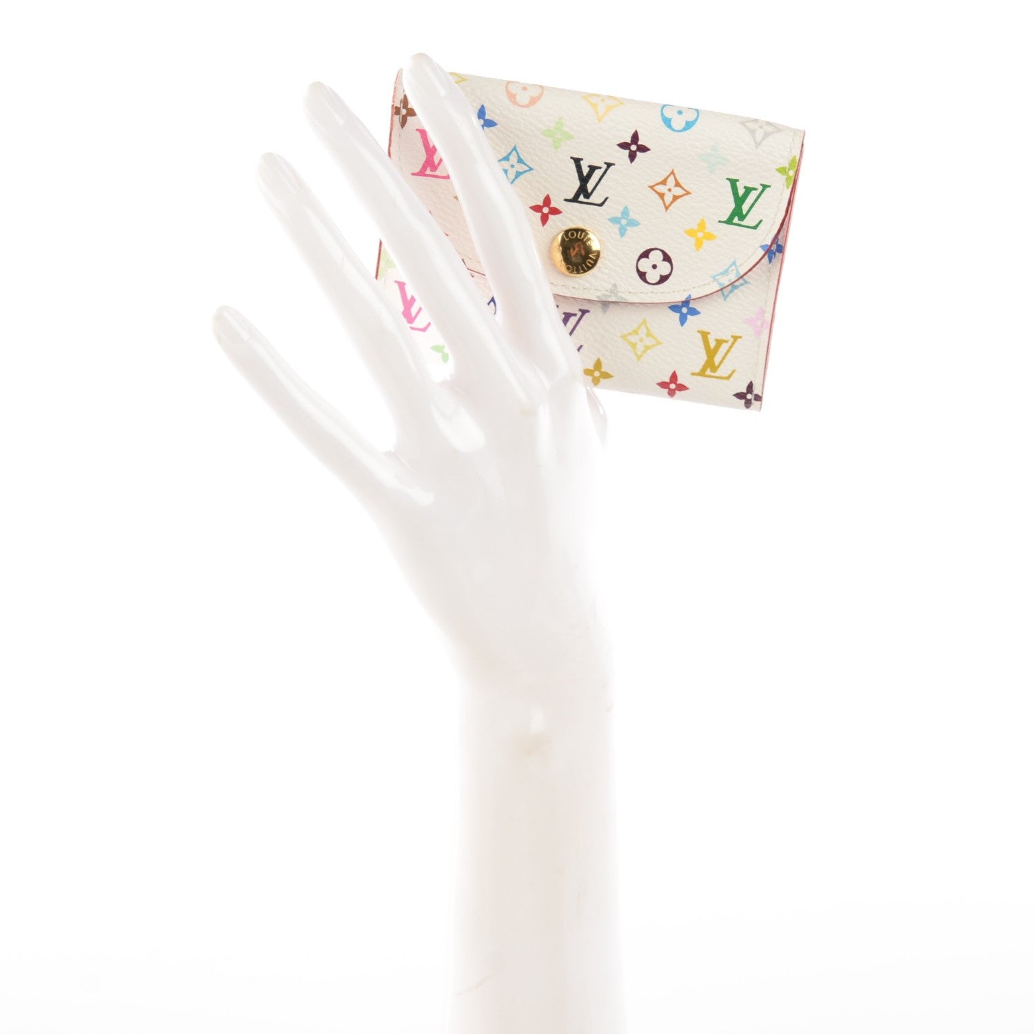 Louis Vuitton Monogram Multicolor Business Card Holder White Litchi 2 of 7