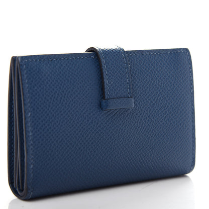 Hermes Epsom Mini Bearn Wallet Deep Bleu 3 of 7