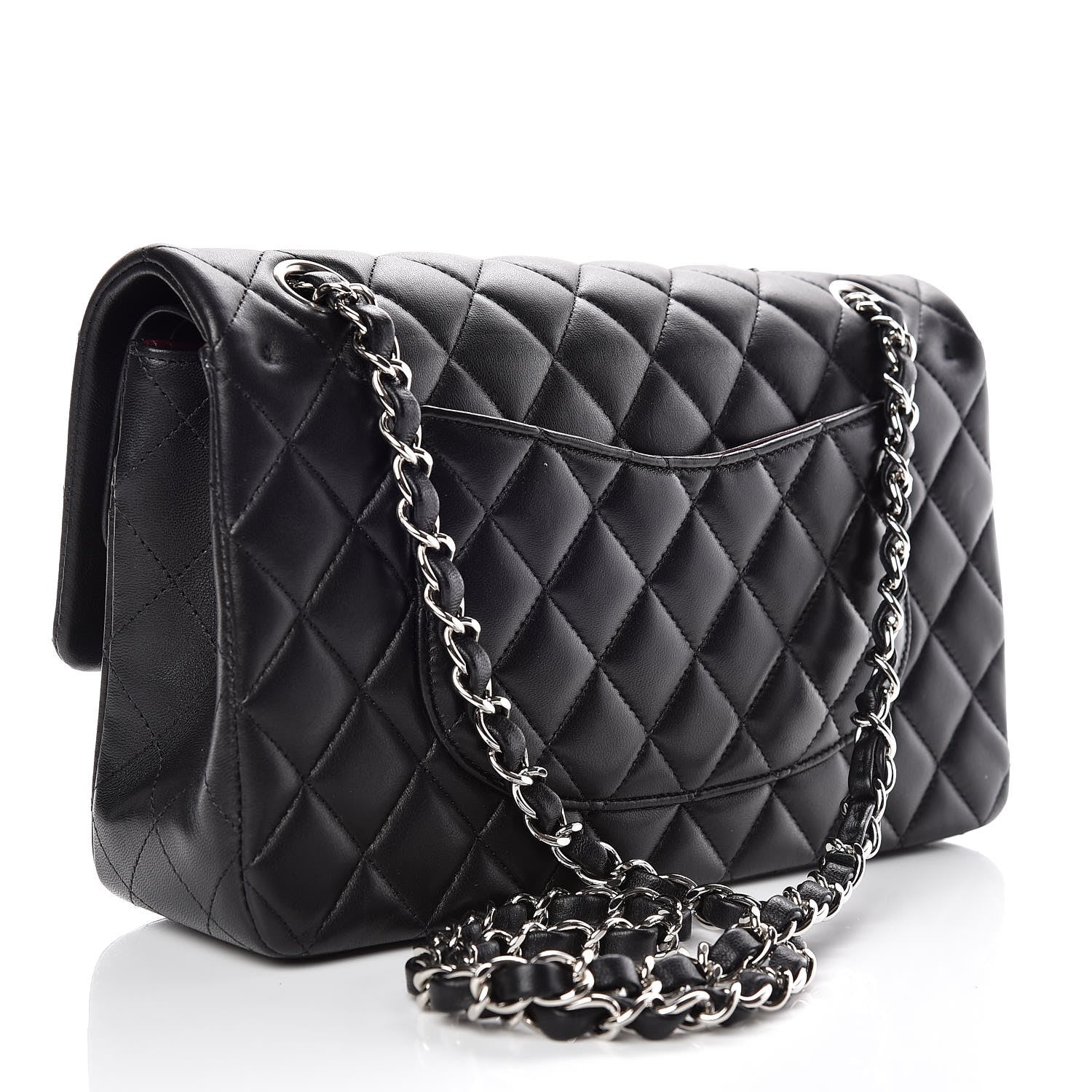 Chanel Lambskin Quilted Medium Double Flap Black 3 of 9
