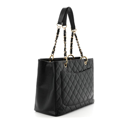 Chanel Caviar Quilted Grand Shopping Tote GST Black 3 of 10