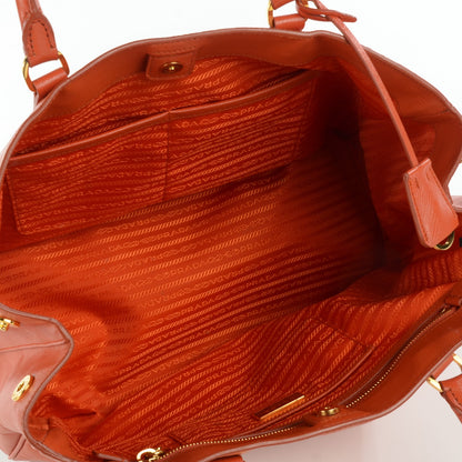 Prada Saffiano Lux Large Tote Papaya 7 of 11
