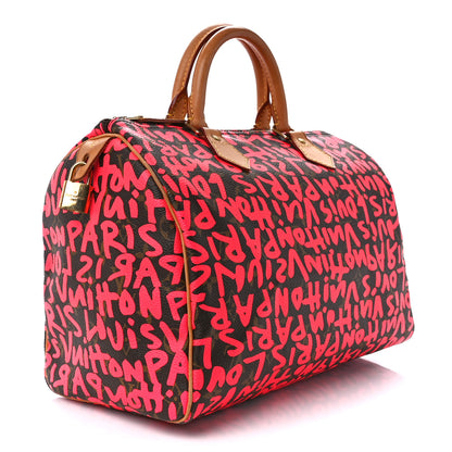 Louis Vuitton Monogram Graffiti Speedy 30 Fuchsia 4 of 15