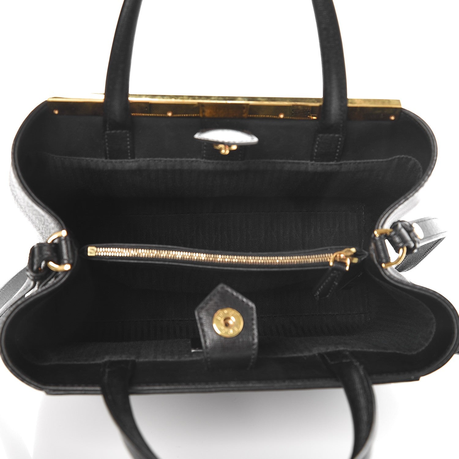 Fendi Vitello Elite Petite 2Jours Tote Black 5 of 9