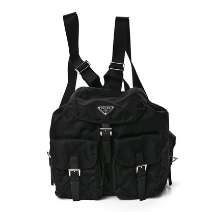 Prada Tessuto Nylon Saffiano Medium Backpack Black 1 of 11