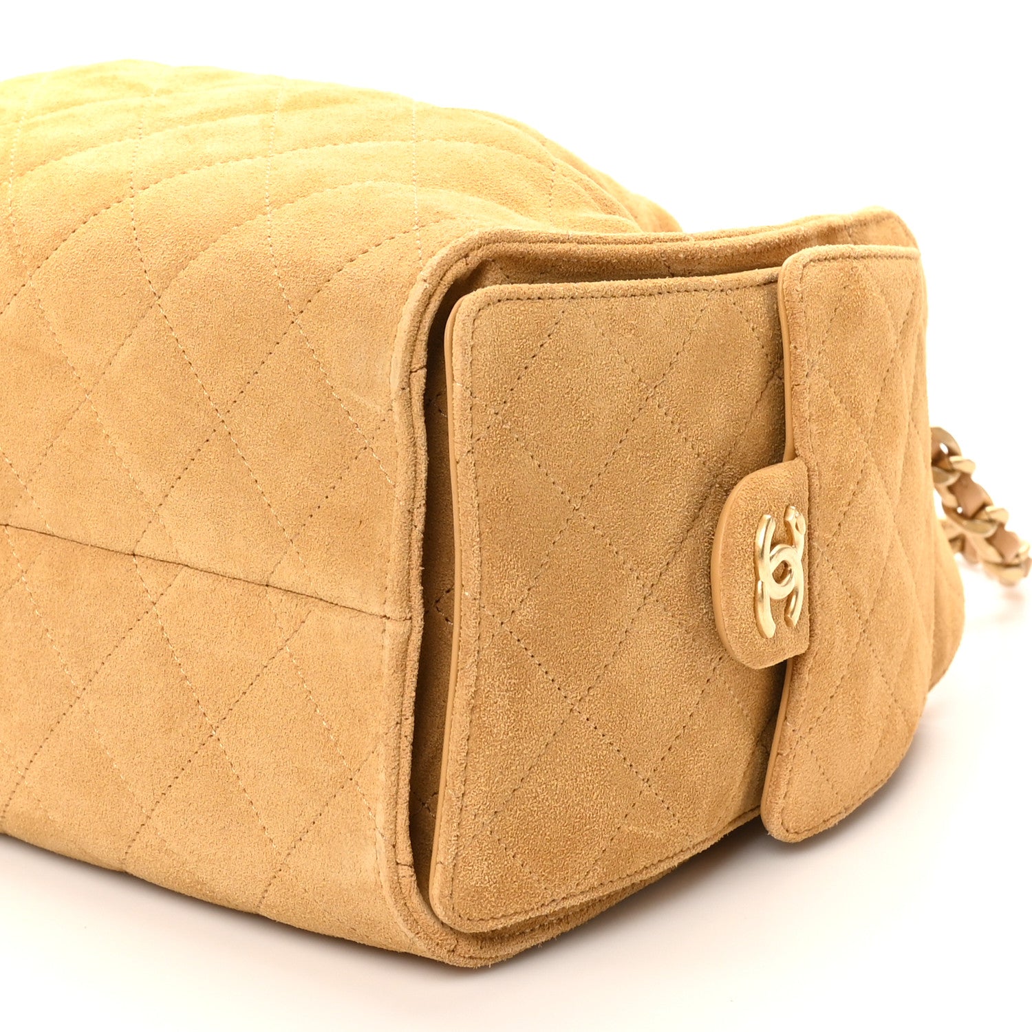 Chanel Suede Quilted Small Chanel 25 Handbag Beige 10 of 10