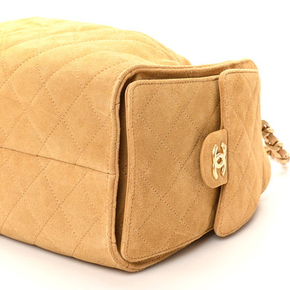 Chanel Suede Quilted Small Chanel 25 Handbag Beige 10 of 10
