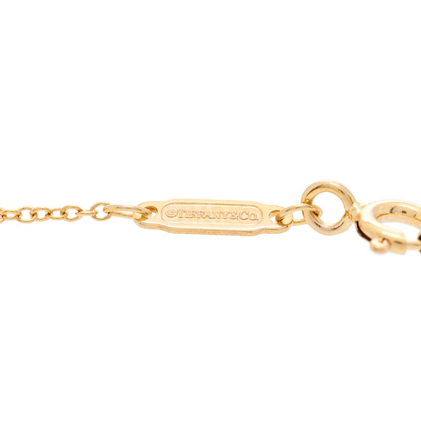 18K Rose Gold Diamond T Smile Pendant Necklace