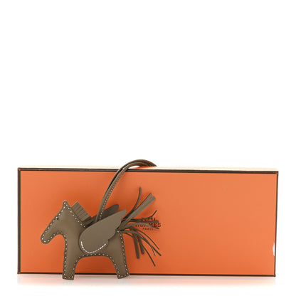 Hermes Milo Lambskin Grigri Rodeo Pegase Horse Bag Charm PM Etoupe 5 of 5